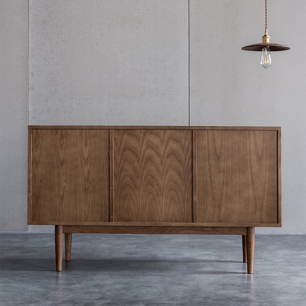 Japandi Wood & Rattan Sideboard