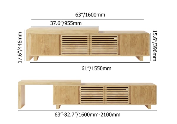 Japandi Wooden TV Stand