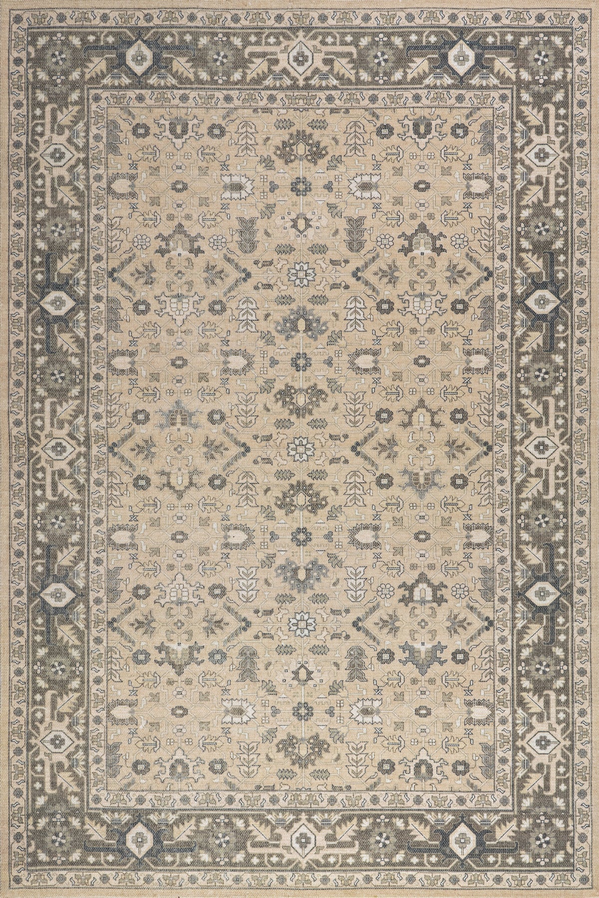 Japandi Wool & Cotton Flatweave Rug - Anastasia