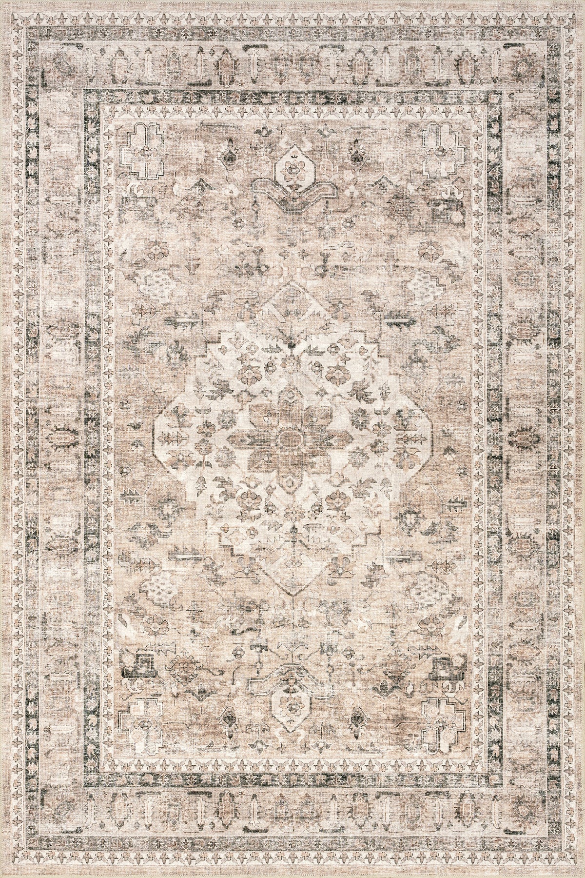 Japandi Washable Low Pile Rug - Keyara