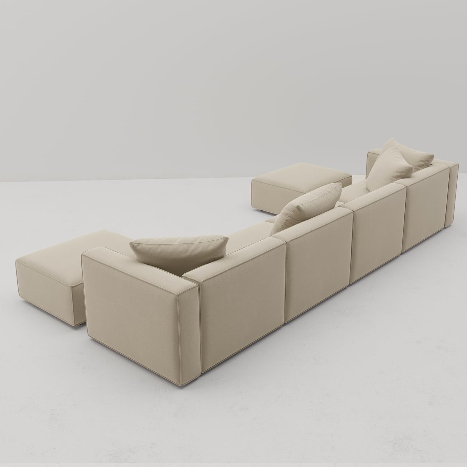 Japandi U-Shape Sectional Sofa