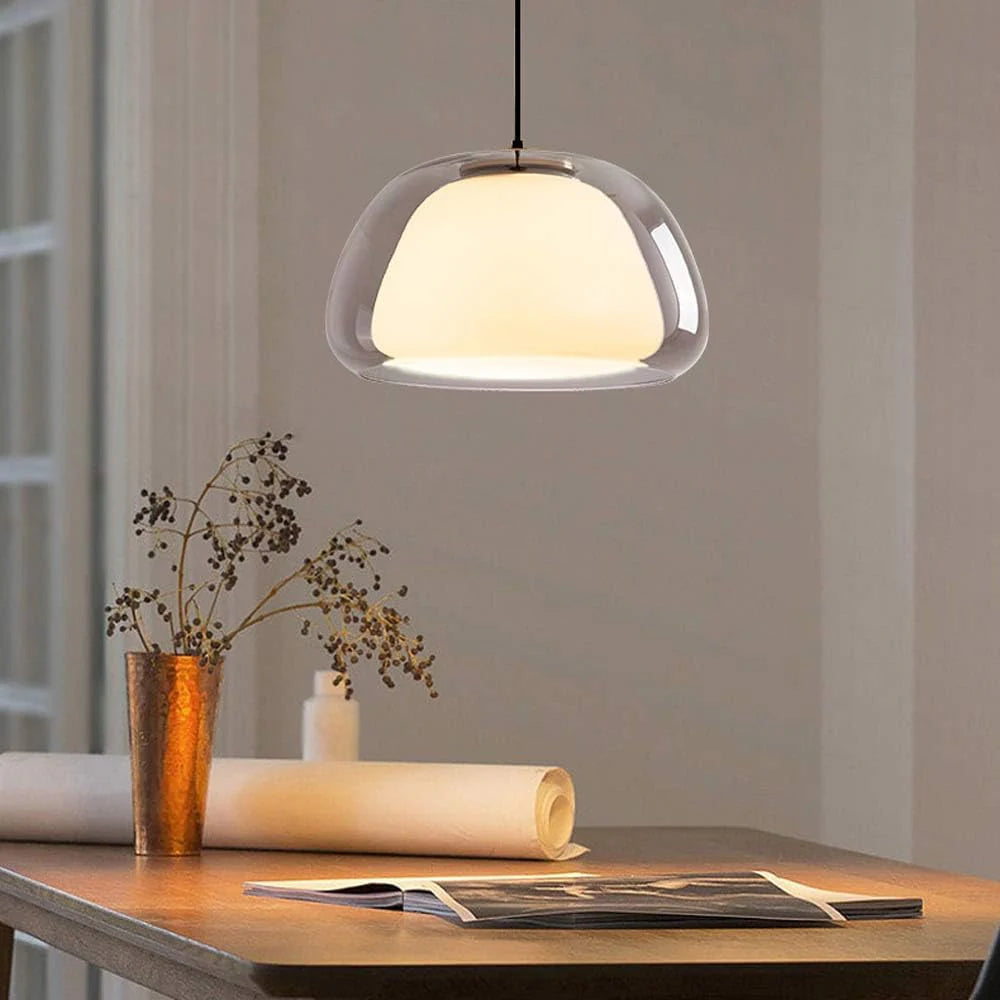 Japandi Glass Globe Pendant Light – Zabda