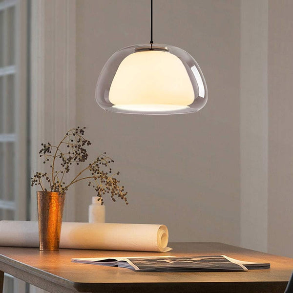 Japandi Glass Pendant Light