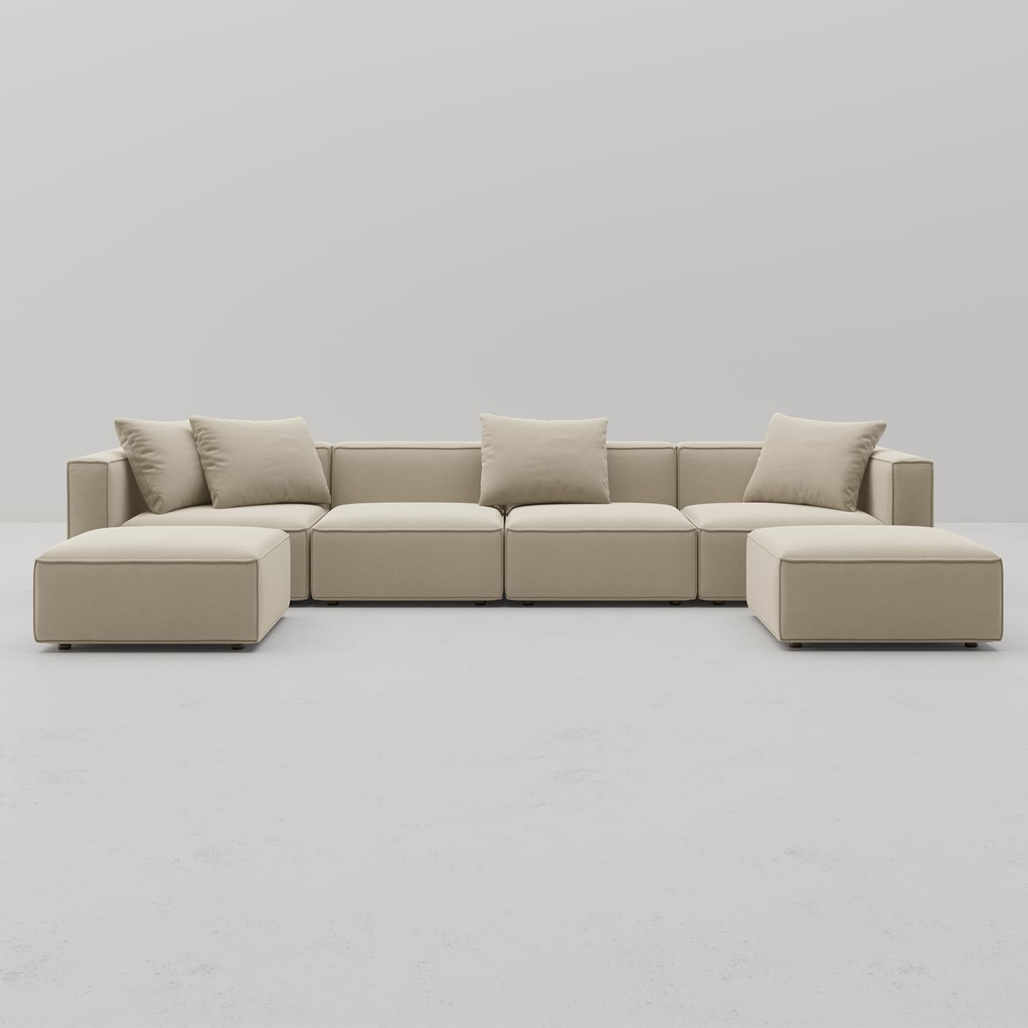 Japandi U-Shape Sectional Sofa