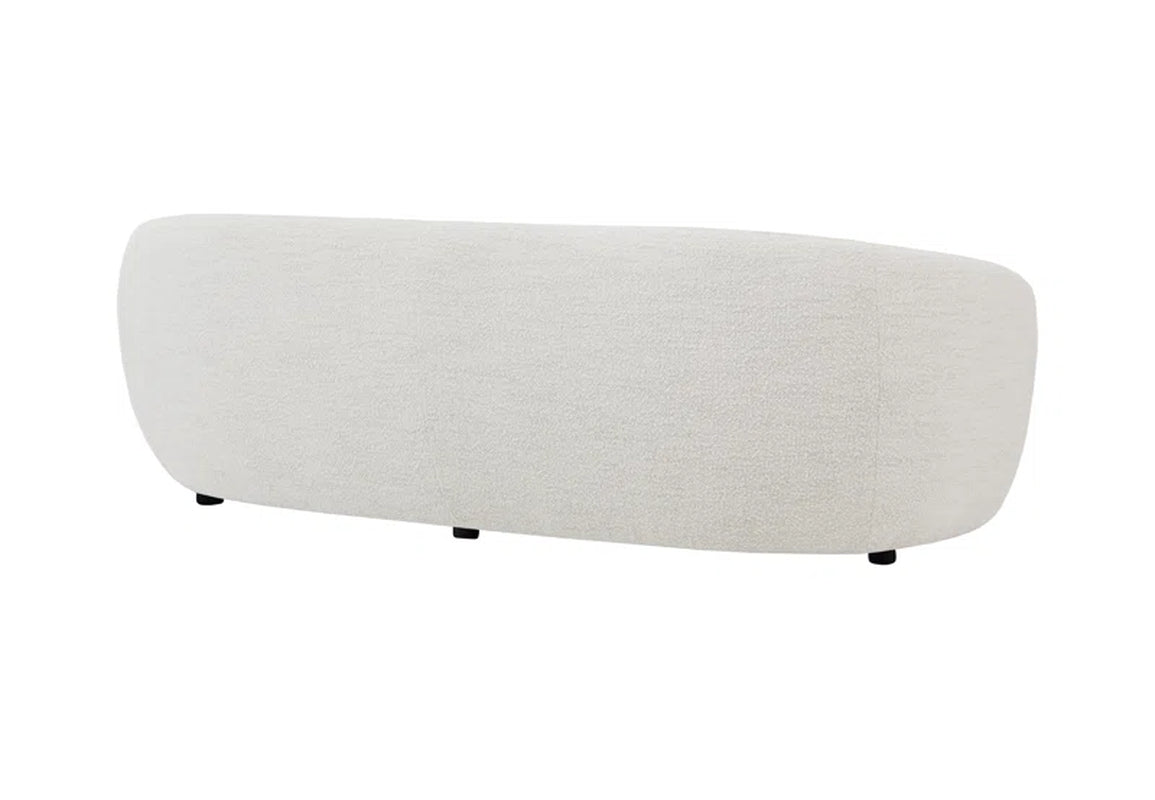 White Japandi Bouclé Sofa