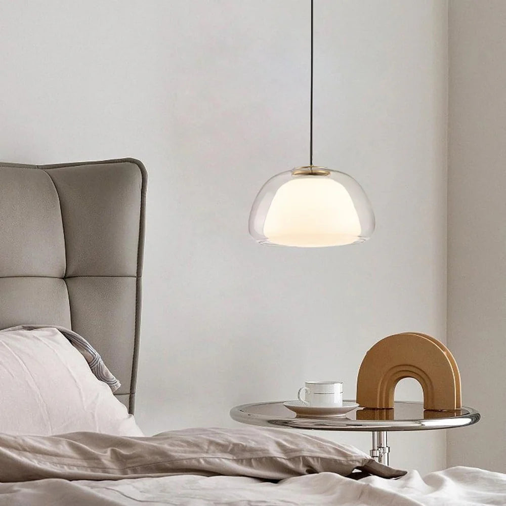 Japandi Glass Globe Pendant Light – Zabda