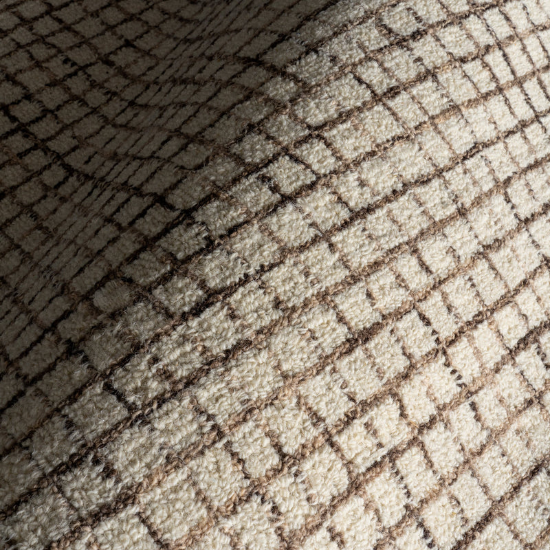 Japandi Checked Wool Rug - Melrose