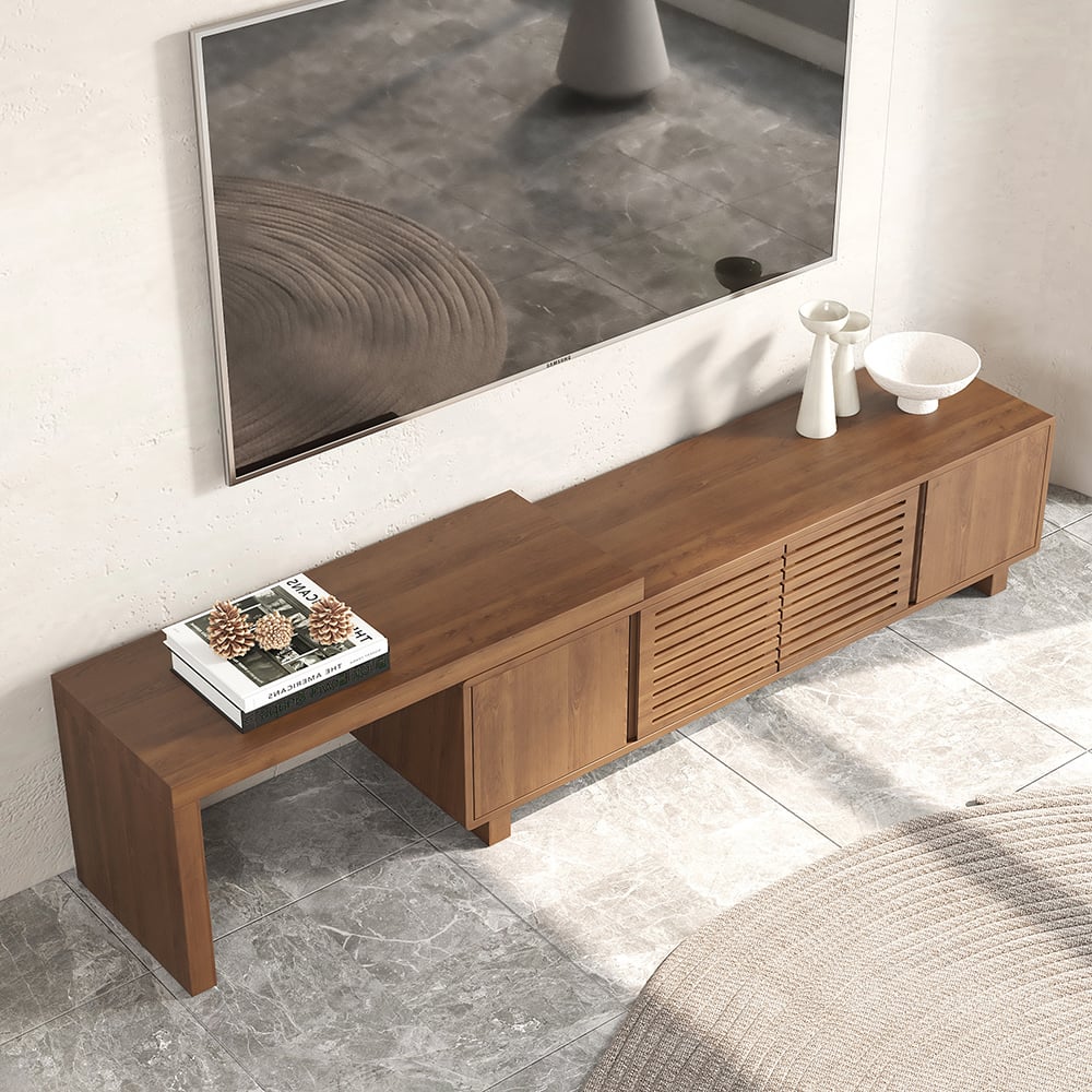 Japandi Walnut TV Stand