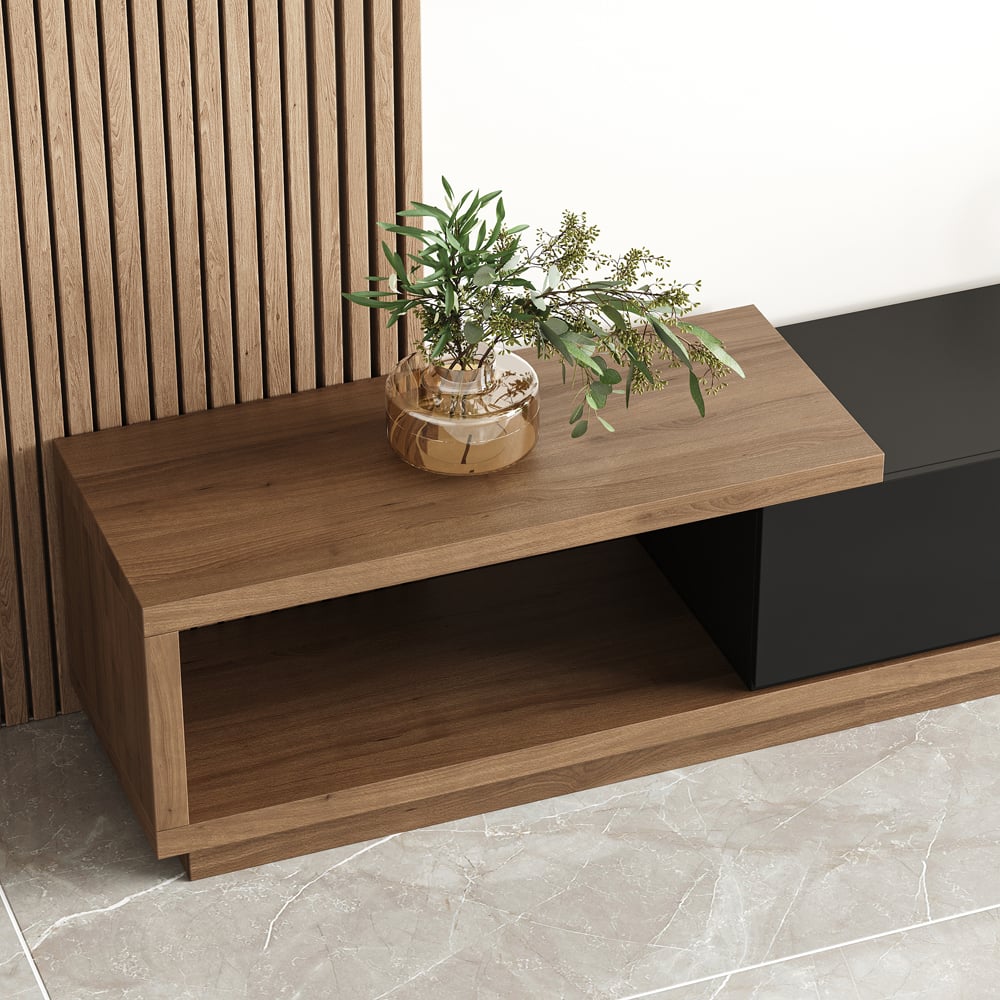 Japandi Black TV Stand