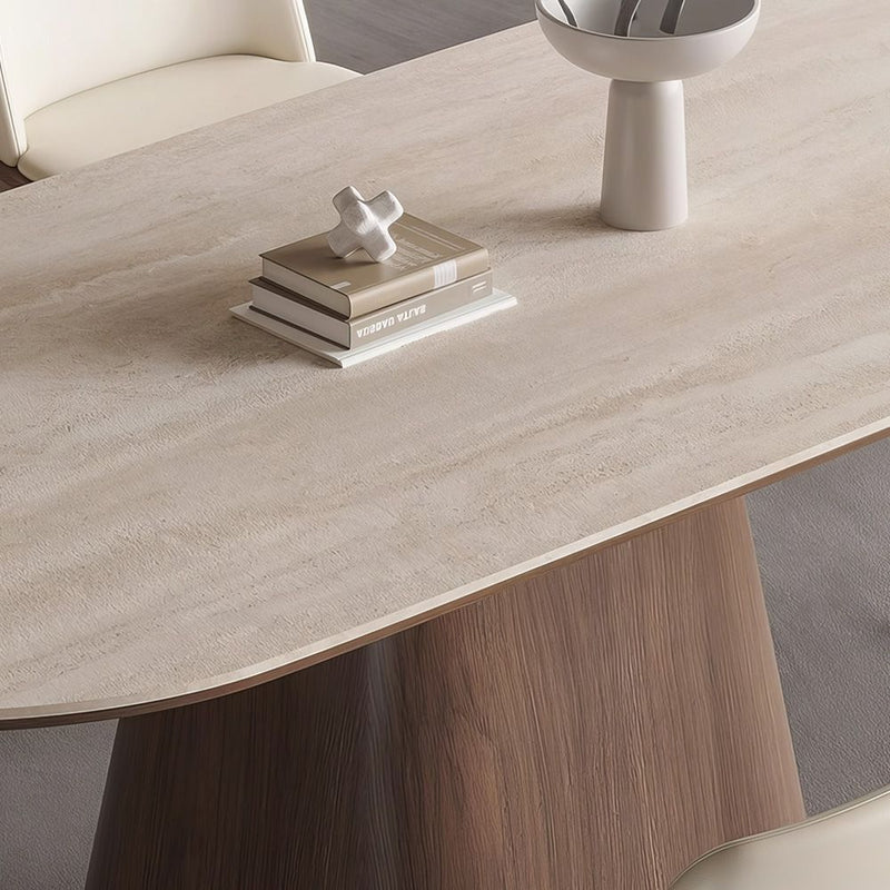 Japandi Stone & Wood Table