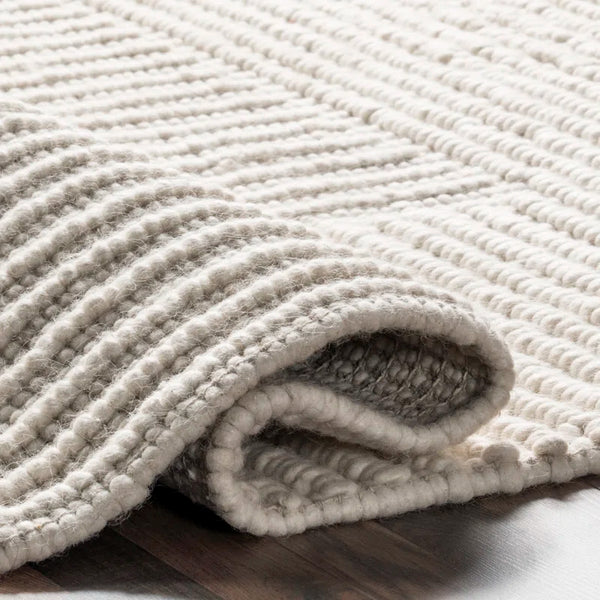 Japandi High-Low Striped Rug