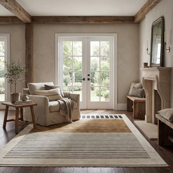 Japandi Block Striped Rug - Anette