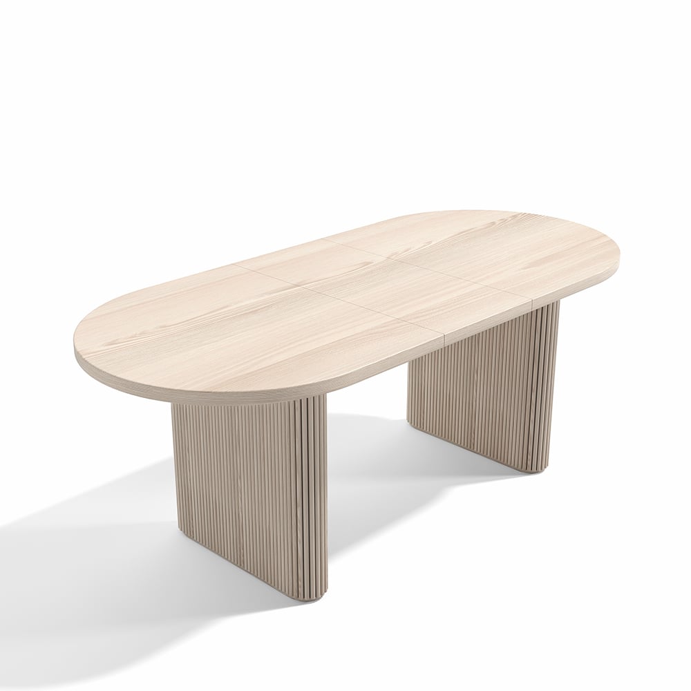 Japandi Oval Extendable Table