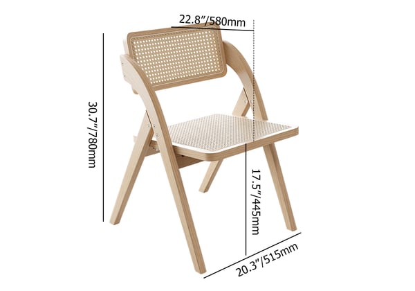 Japandi Rattan Folding Chair (x2)