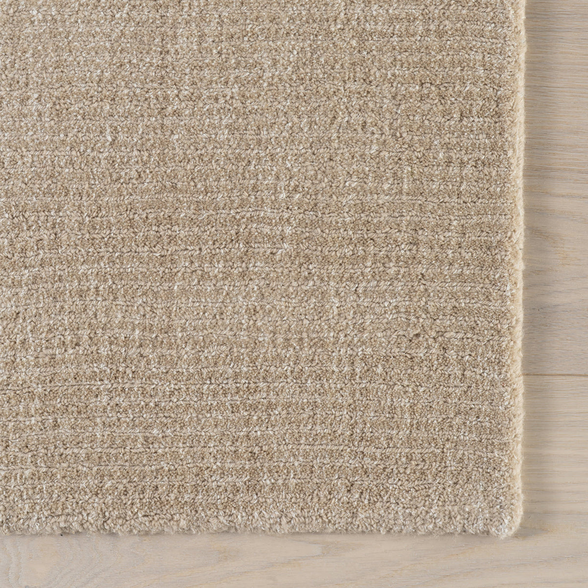 Japandi Solid Beige Wool Rug - Crosby – view 4