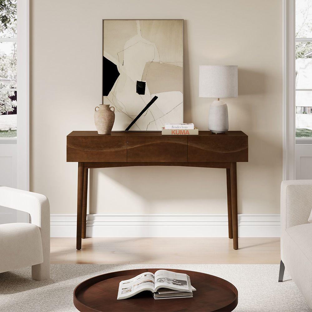 Japandi Solid Wood Console Table