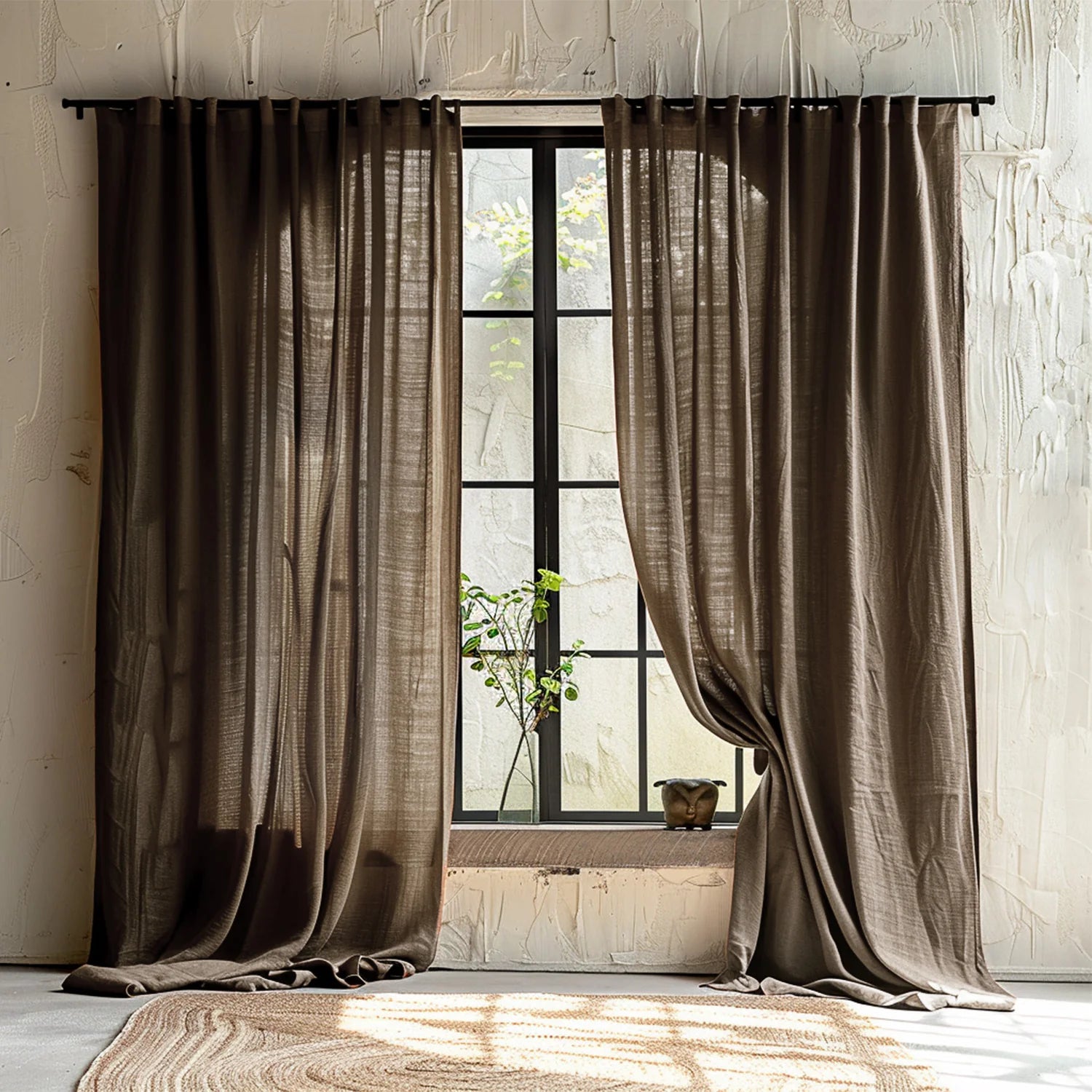 Japandi Custom Linen Blackout Curtains