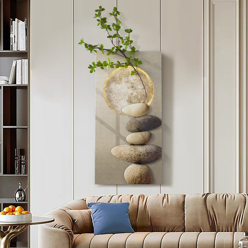 Japandi Zen Stones LED Wall Art
