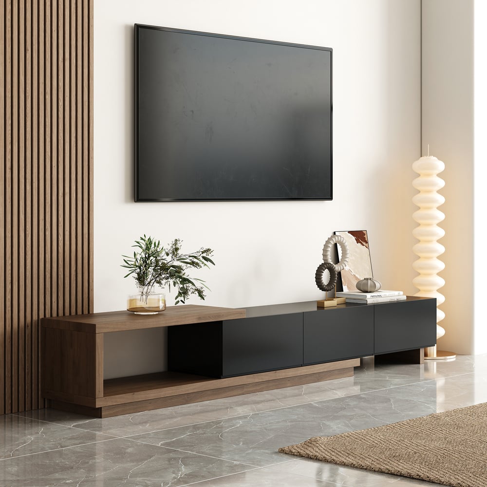 Japandi Black TV Stand