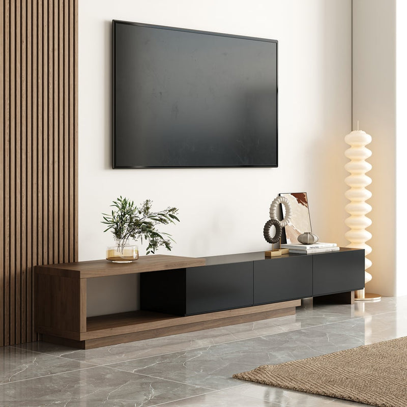 Japandi Black TV Stand