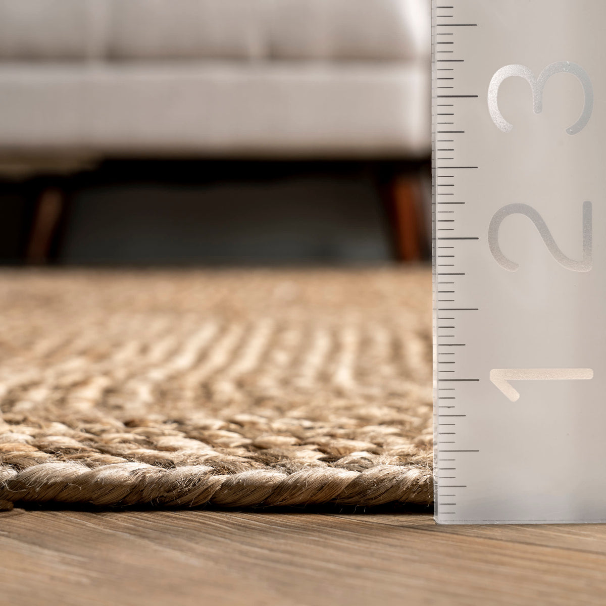 Japandi Tiled Jute Rug - Juniper – view 4