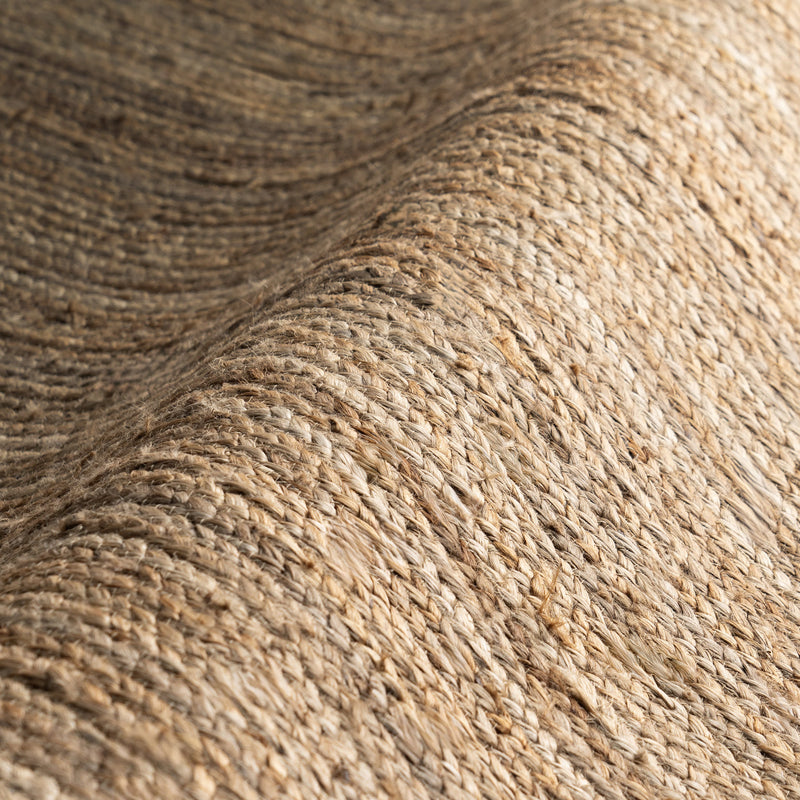 Japandi Braided Jute Rug - Natural