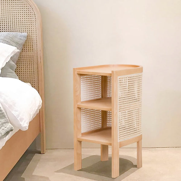 Japandi Rattan Nightstand