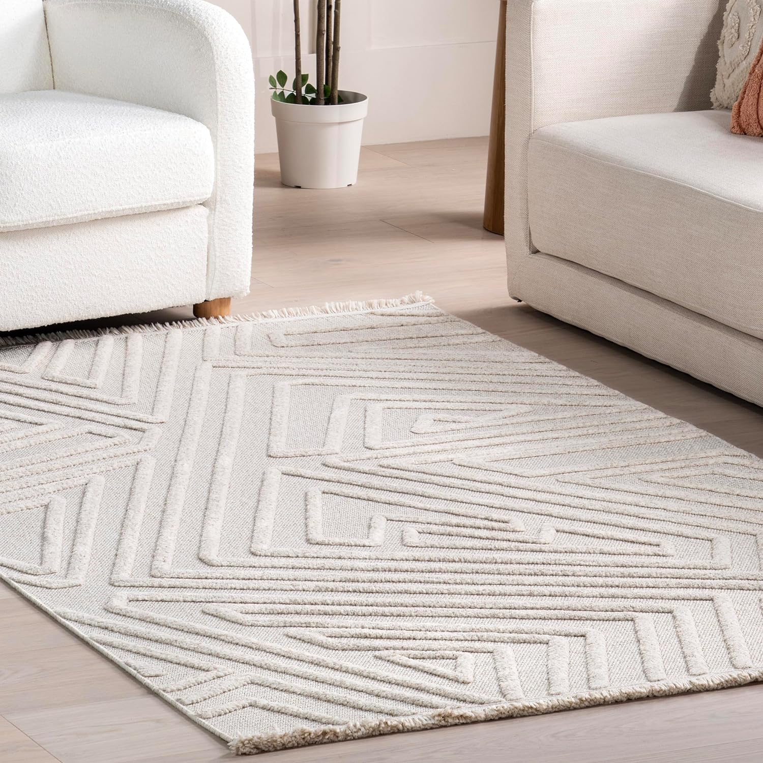 Japandi Geometric Arrow Rug