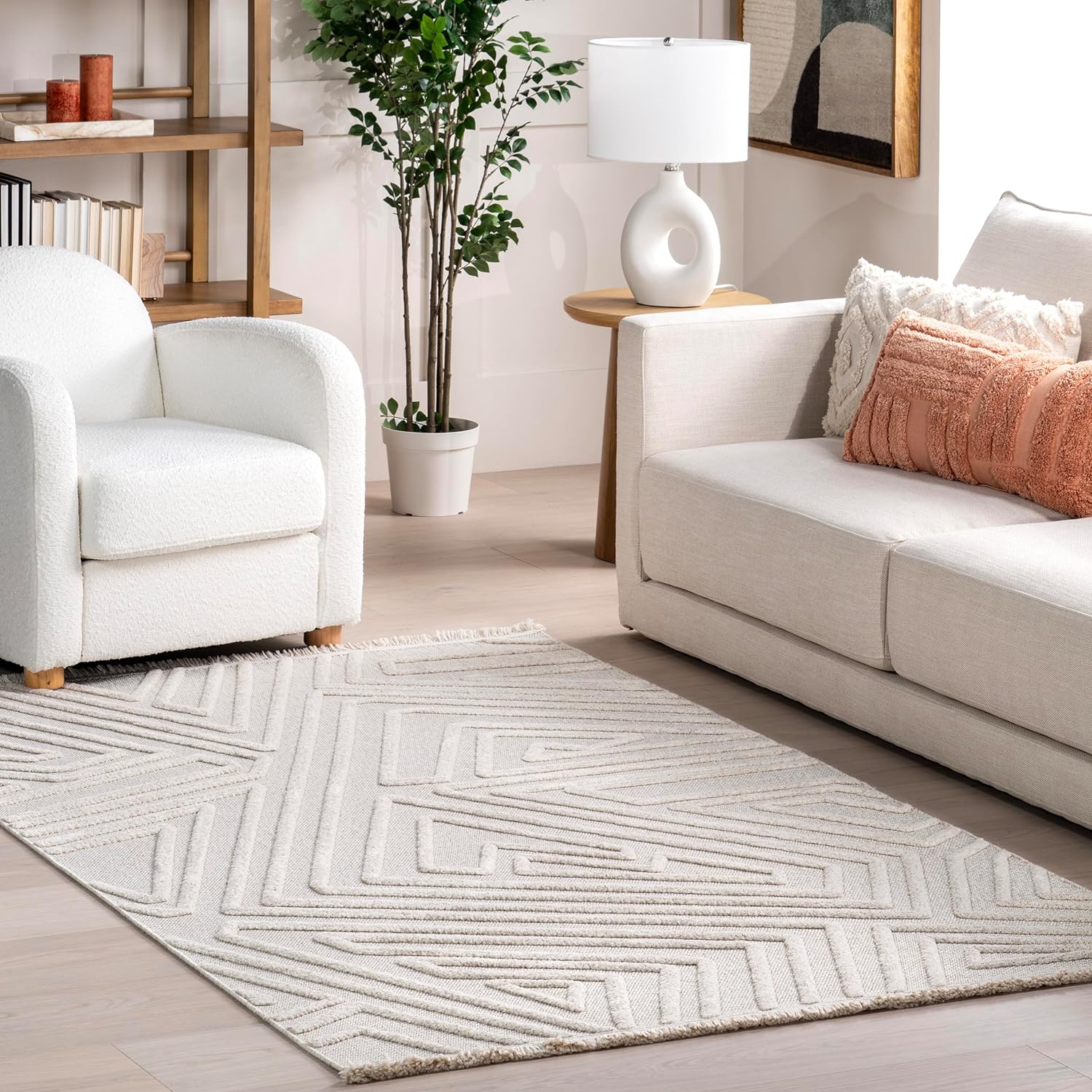 Japandi Geometric Arrow Rug