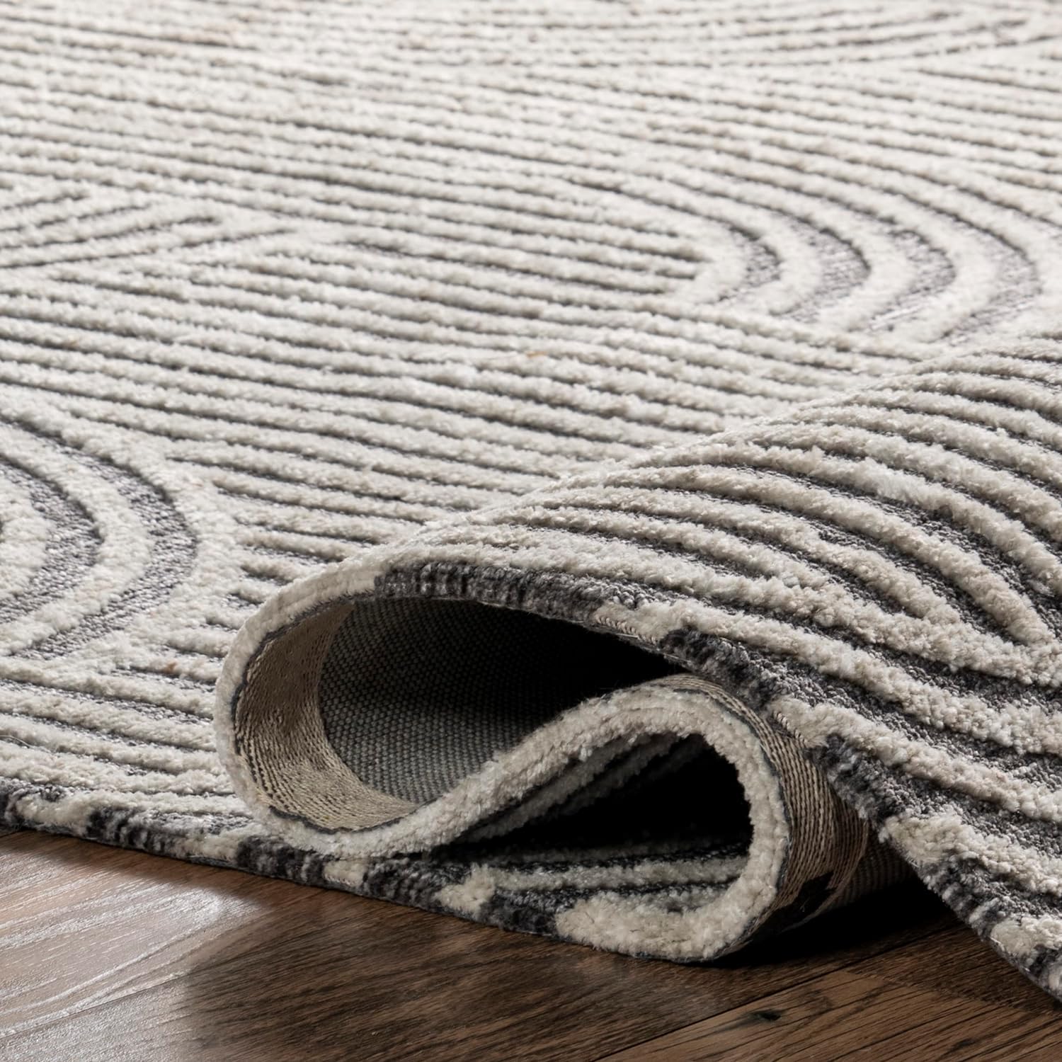 Japandi Dark Grey Rug