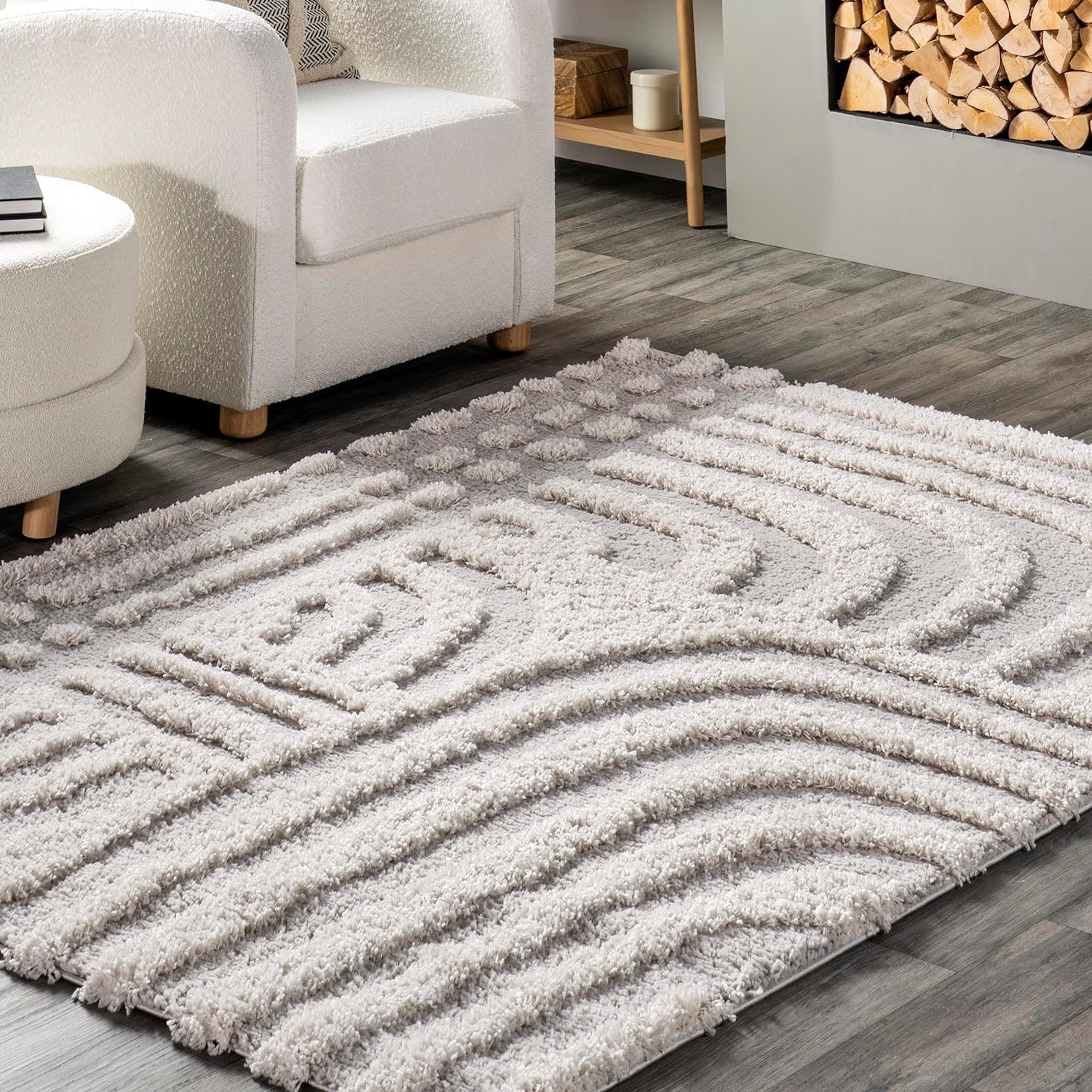 Japandi Shag Waves Rug