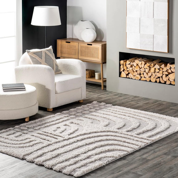 Japandi Shag Waves Rug