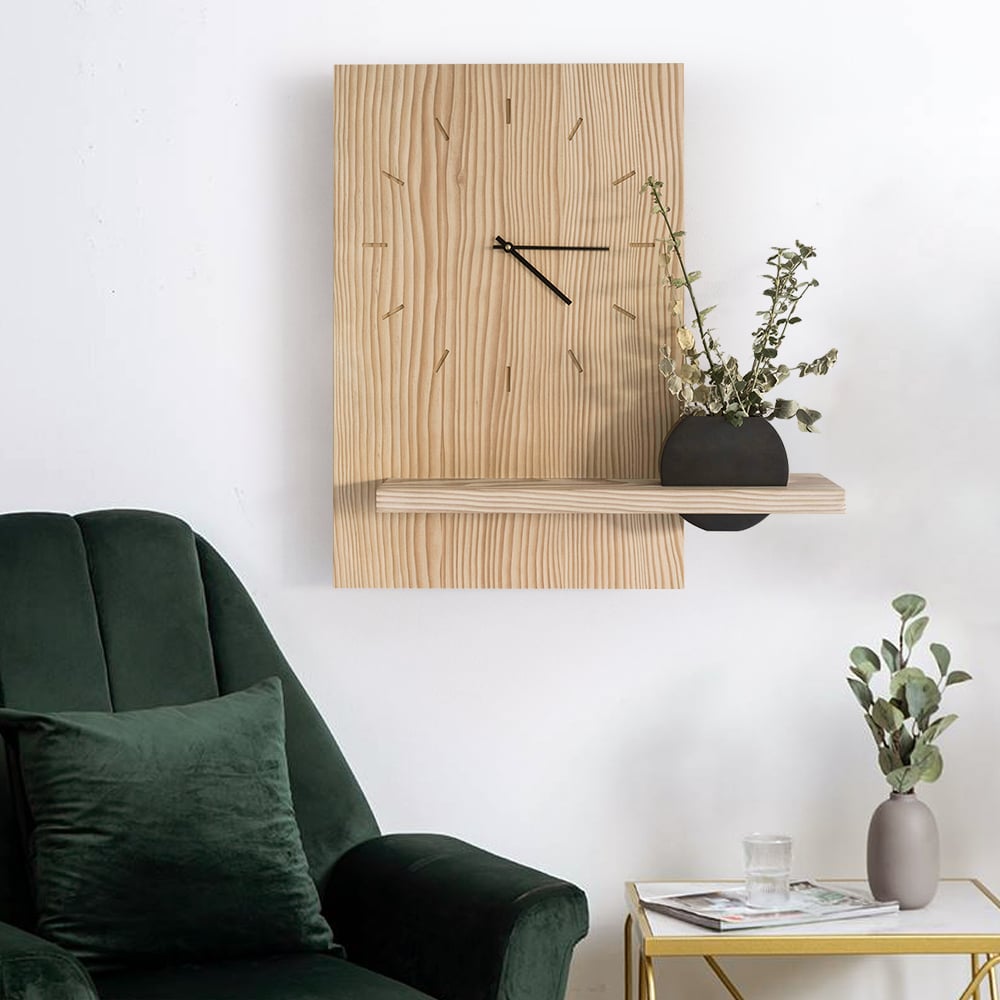 Japandi Wood Wall Clock