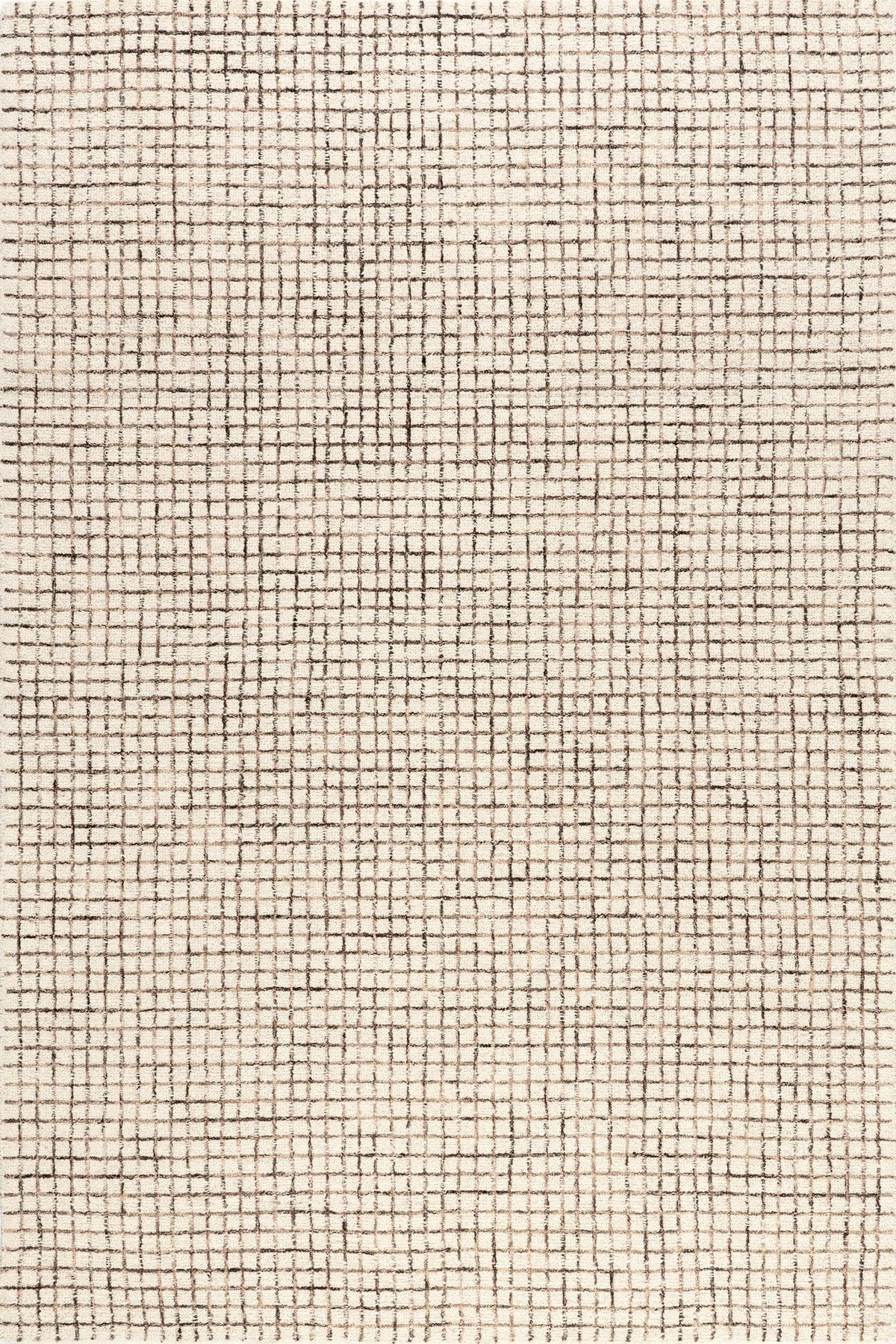 Japandi Checked Wool Rug - Melrose