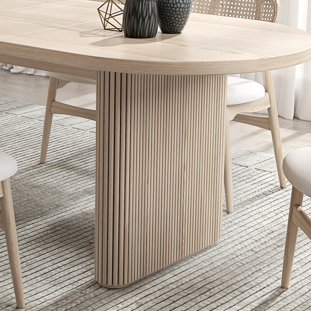 Japandi Oval Extendable Table