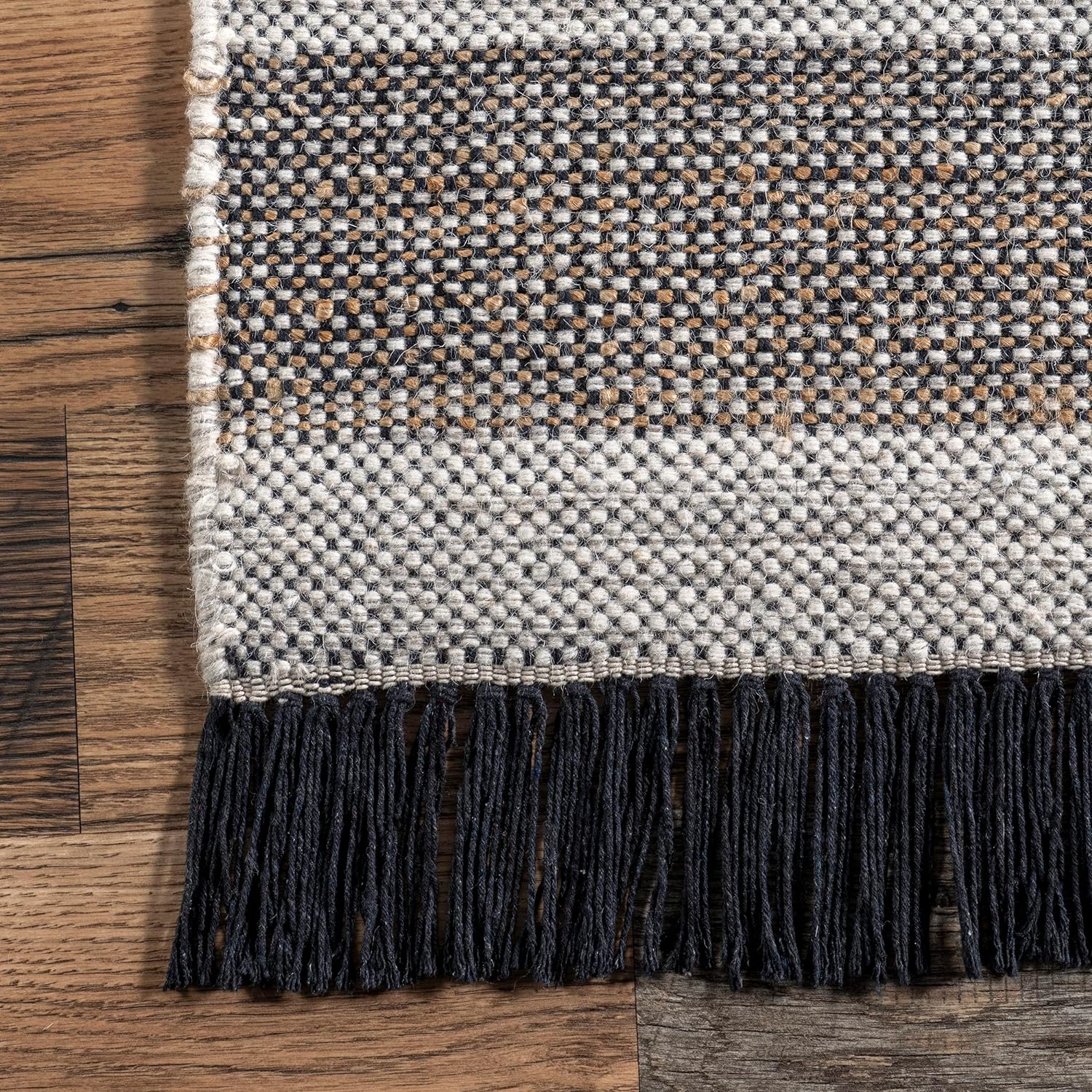 Japandi Wool Striped Rug