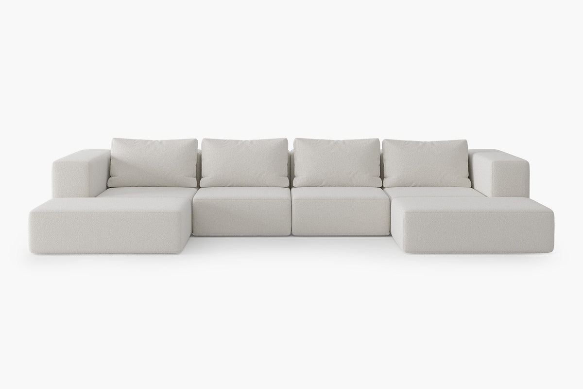 Japandi Modular Sectional Sofa in a U layout