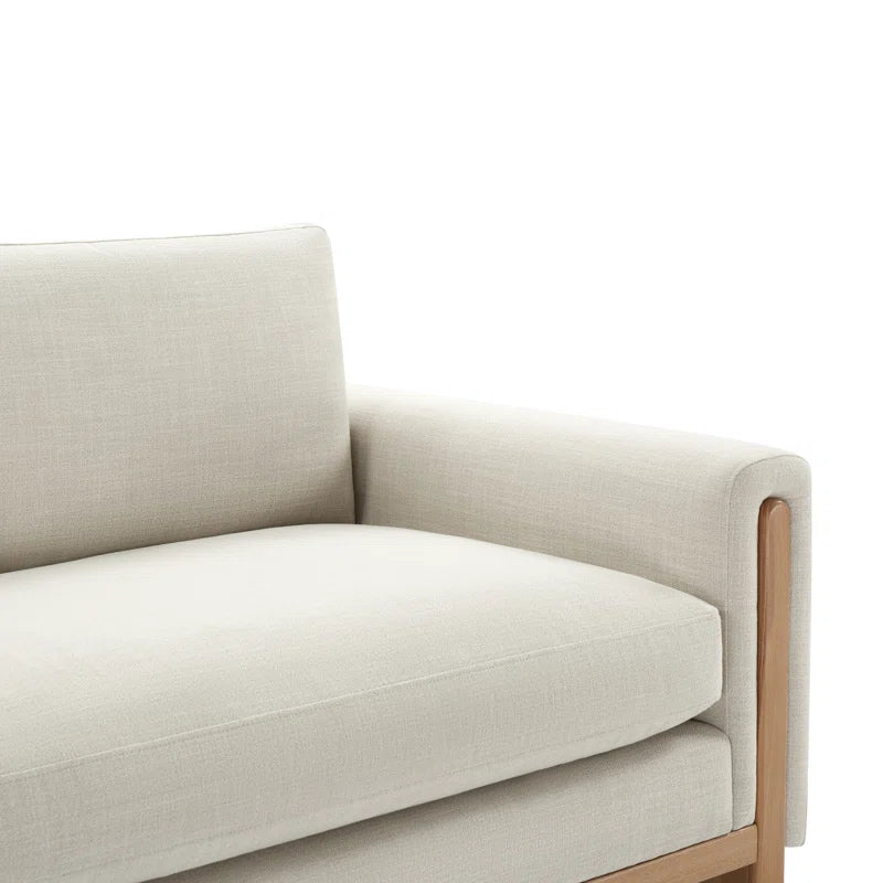 Beige Upholstered Japandi Sofa