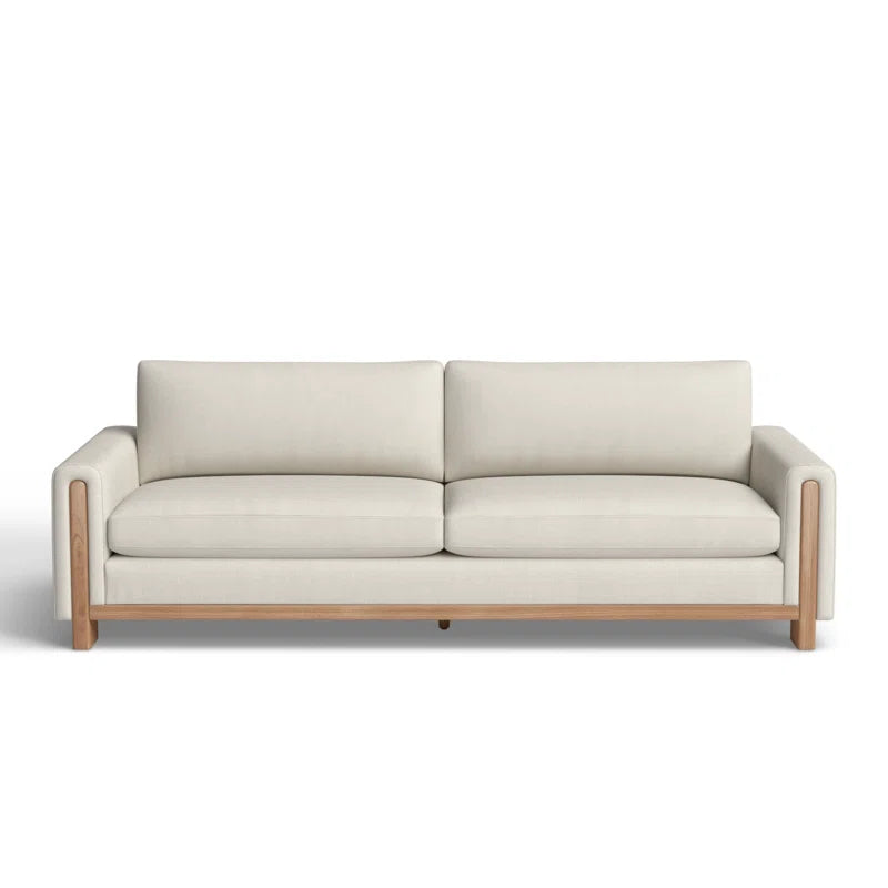 Beige Upholstered Japandi Sofa