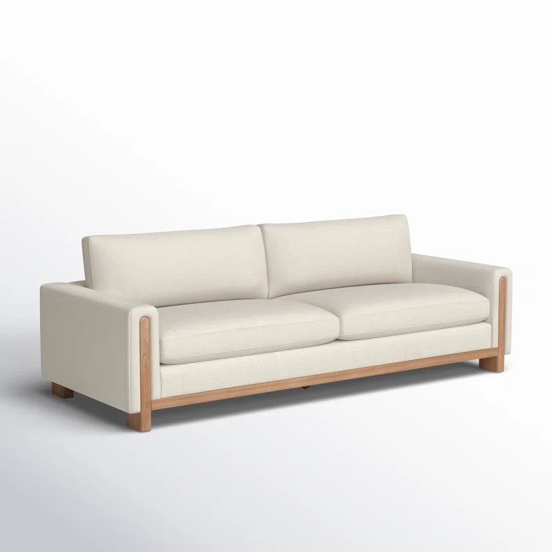 Beige Upholstered Japandi Sofa