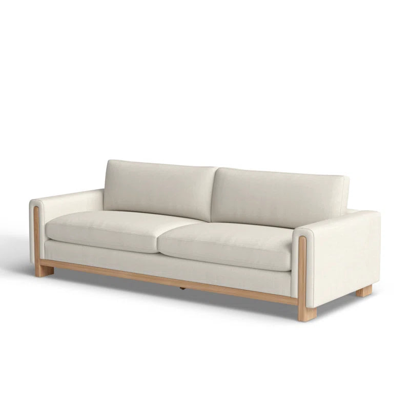 Beige Upholstered Japandi Sofa