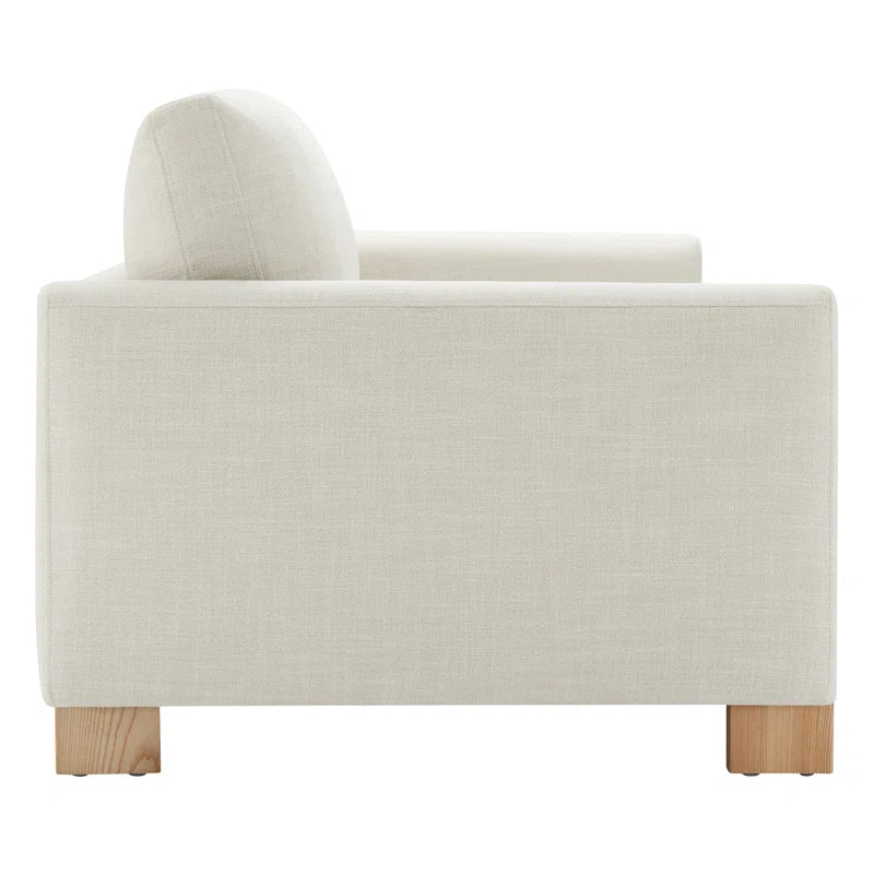 Beige Upholstered Japandi Sofa