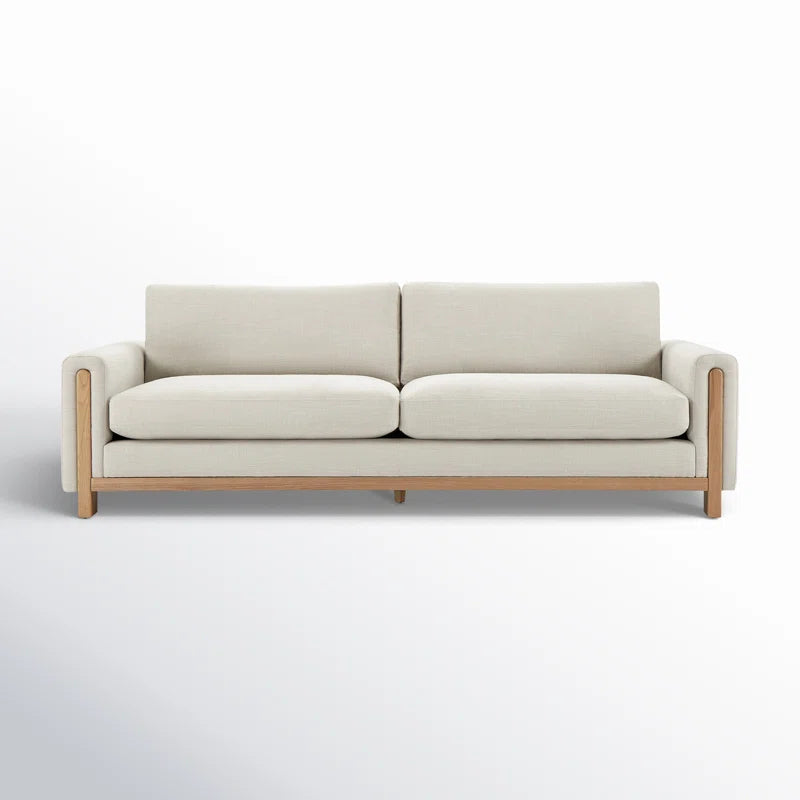 Beige Upholstered Japandi Sofa