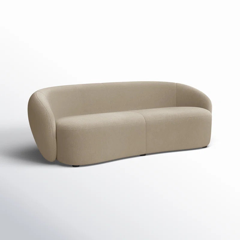 Chenille Curved Japandi Sofa with Deep Seat