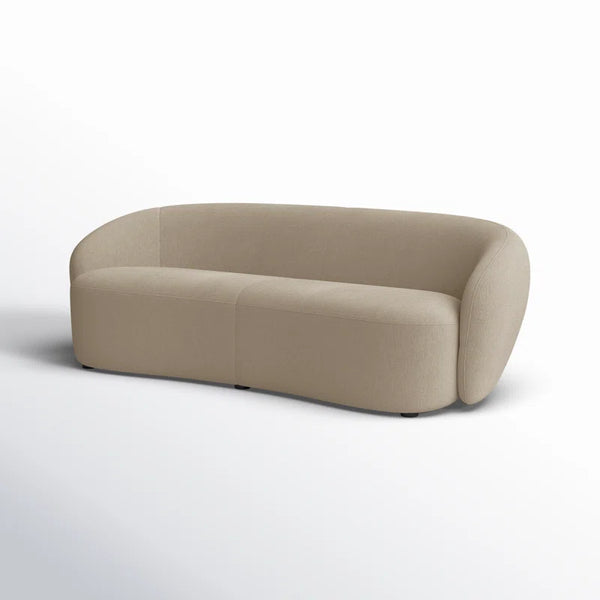 Chenille Curved Japandi Sofa with Deep Seat