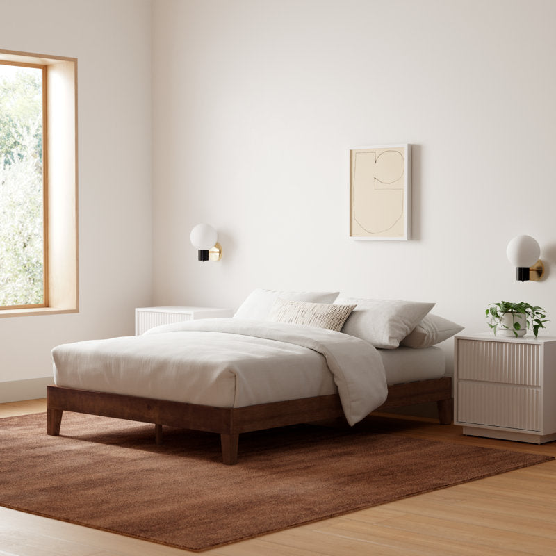 Japandi Low Solid Wood Platform Bed - Amaryn – view 2