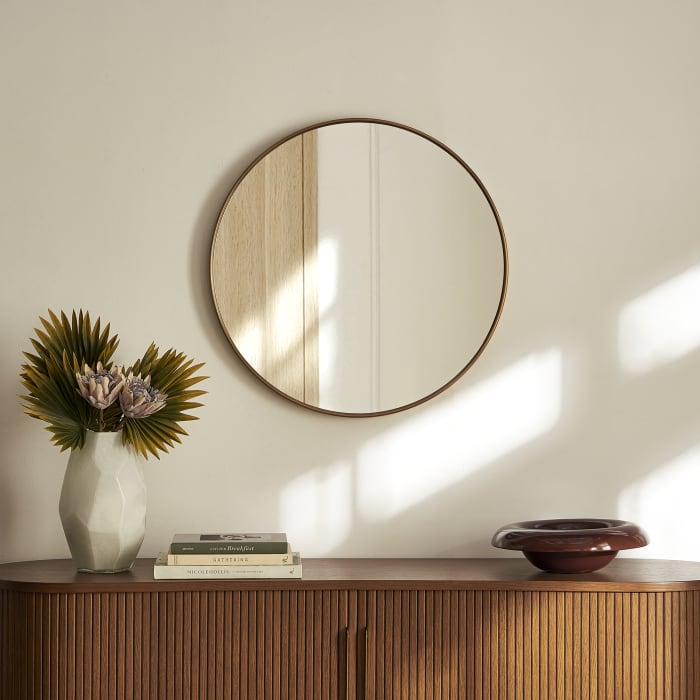 Japandi Round Wall Mirror