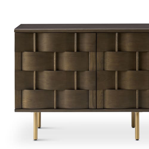 Japandi Caramel Wood Sideboard