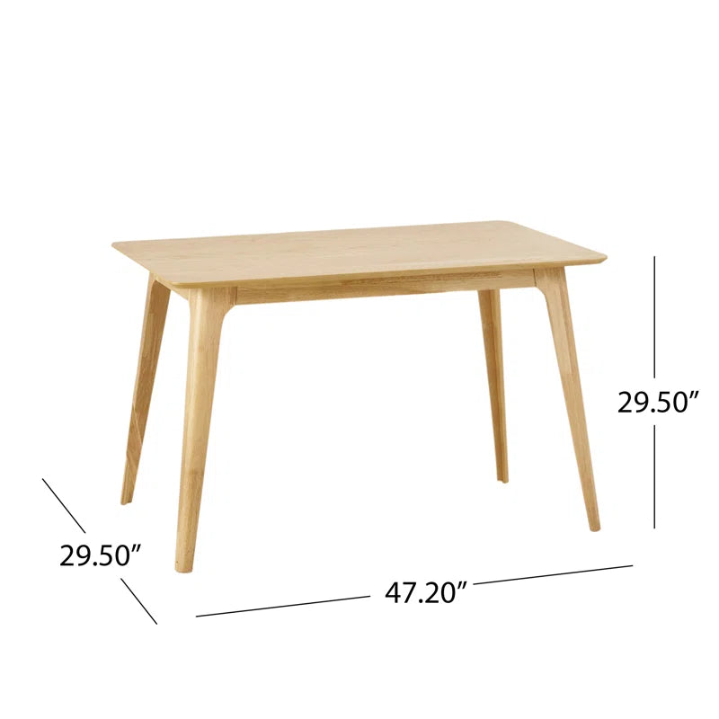 Walnut Wood & Light Gray Upholstery Japandi Dining Set – Aubray