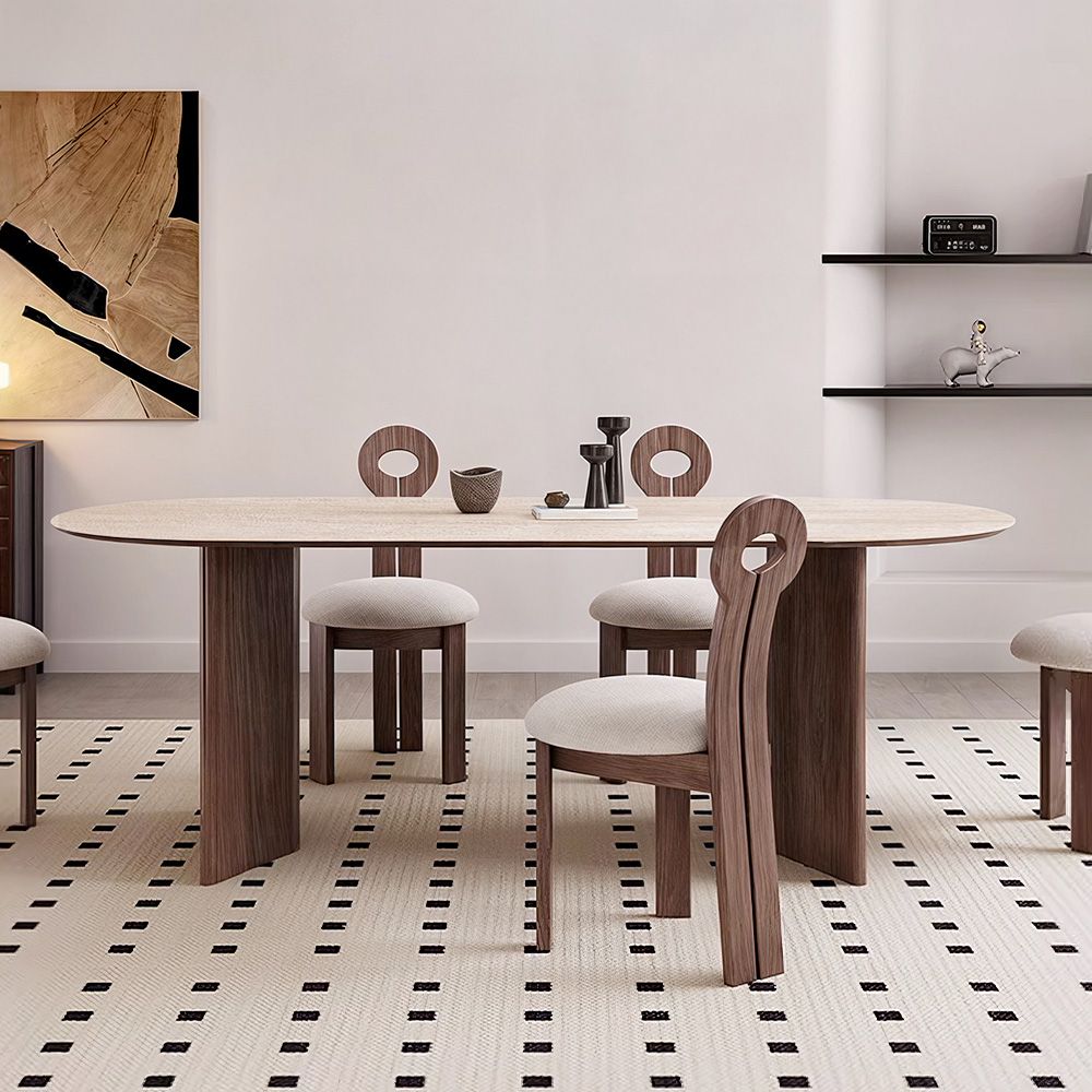 Japandi Sintered Stone Dining Table